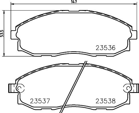 HELLA 8DB 355 009-381 - Bremžu uzliku kompl., Disku bremzes autodraugiem.lv