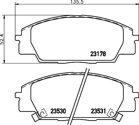 HELLA 8DB 355 009-731 - Bremžu uzliku kompl., Disku bremzes autodraugiem.lv