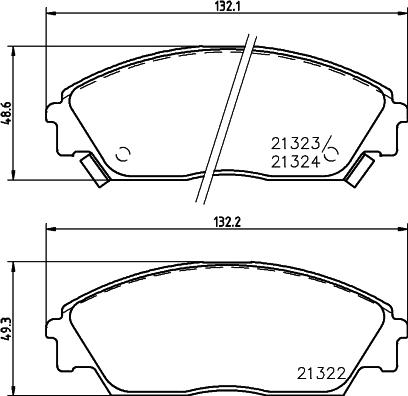 HELLA 8DB 355 005-661 - Bremžu uzliku kompl., Disku bremzes autodraugiem.lv