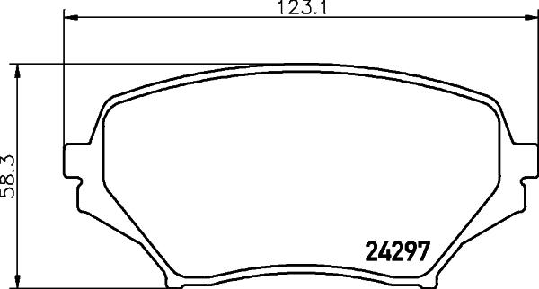 HELLA 8DB 355 006-771 - Bremžu uzliku kompl., Disku bremzes autodraugiem.lv