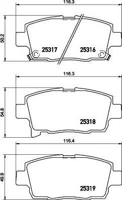 HELLA 8DB 355 019-691 - Bremžu uzliku kompl., Disku bremzes autodraugiem.lv