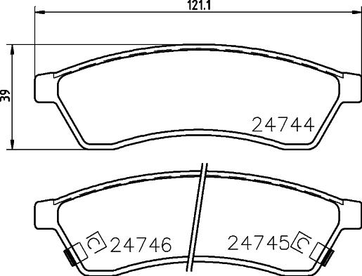 HELLA 8DB 355 014-491 - Bremžu uzliku kompl., Disku bremzes autodraugiem.lv