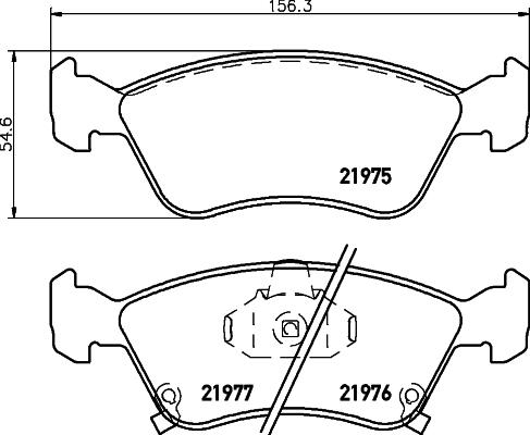 HELLA 8DB 355 016-981 - Bremžu uzliku kompl., Disku bremzes autodraugiem.lv