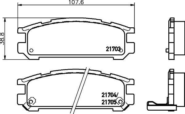 HELLA 8DB 355 027-231 - Bremžu uzliku kompl., Disku bremzes autodraugiem.lv