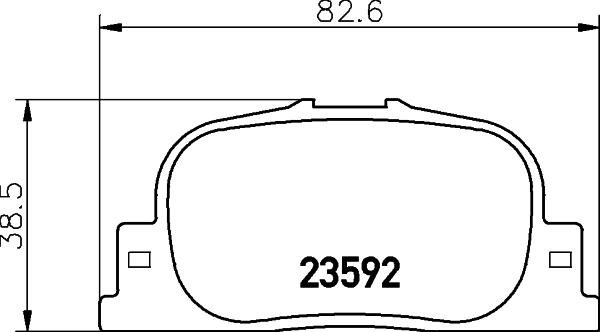 HELLA 8DB 355 010-001 - Bremžu uzliku kompl., Disku bremzes autodraugiem.lv