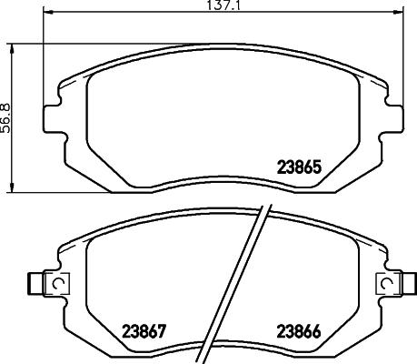 HELLA 8DB 355 010-211 - Bremžu uzliku kompl., Disku bremzes autodraugiem.lv