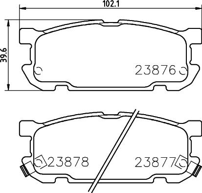 HELLA 8DB 355 010-271 - Bremžu uzliku kompl., Disku bremzes autodraugiem.lv