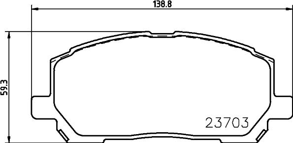 HELLA 8DB 355 011-161 - Bremžu uzliku kompl., Disku bremzes autodraugiem.lv