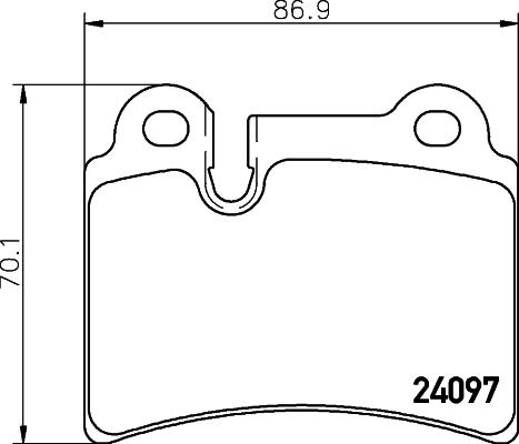 HELLA 8DB 355 011-861 - Bremžu uzliku kompl., Disku bremzes autodraugiem.lv