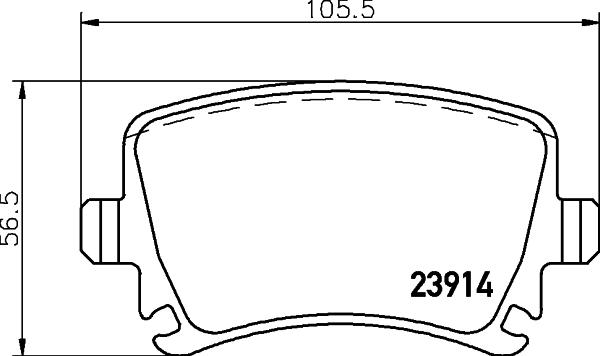 HELLA 8DB 355 011-771 - Bremžu uzliku kompl., Disku bremzes autodraugiem.lv