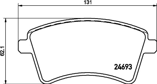 HELLA 8DB 355 013-961 - Bremžu uzliku kompl., Disku bremzes autodraugiem.lv