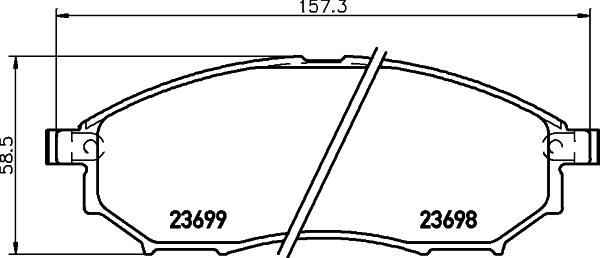 HELLA 8DB 355 021-101 - Bremžu uzliku kompl., Disku bremzes autodraugiem.lv