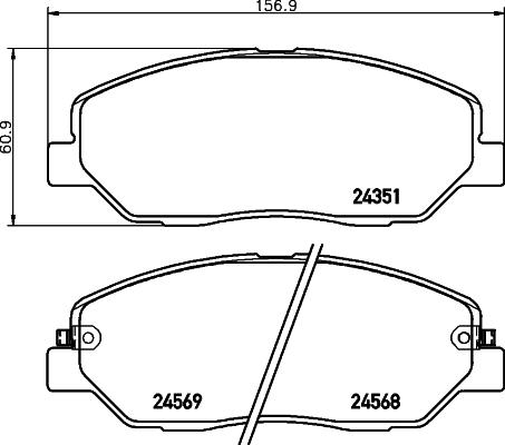 HELLA 8DB 355 012-371 - Bremžu uzliku kompl., Disku bremzes autodraugiem.lv