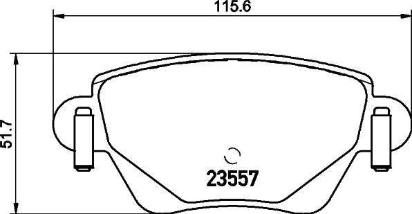 HELLA 8DB 355 012-211 - Bremžu uzliku kompl., Disku bremzes autodraugiem.lv