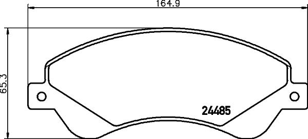 HELLA 8DB 355 012-771 - Bremžu uzliku kompl., Disku bremzes autodraugiem.lv