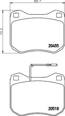 HELLA 8DB 355 017-421 - Bremžu uzliku kompl., Disku bremzes autodraugiem.lv