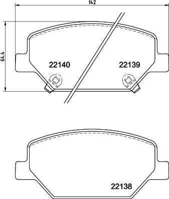 HELLA 8DB 355 039-121 - Bremžu uzliku kompl., Disku bremzes autodraugiem.lv