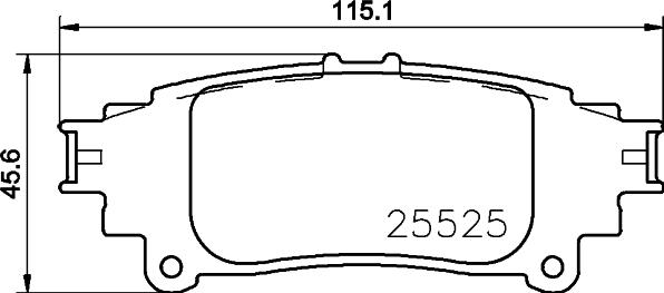 HELLA 8DB 355 036-921 - Bremžu uzliku kompl., Disku bremzes autodraugiem.lv