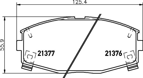 HELLA 8DB 355 036-771 - Bremžu uzliku kompl., Disku bremzes autodraugiem.lv