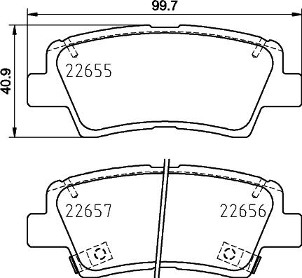 HELLA 8DB 355 031-681 - Bremžu uzliku kompl., Disku bremzes autodraugiem.lv