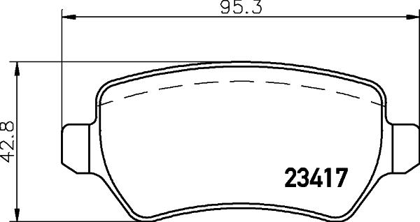 HELLA 8DB 355 032-511 - Bremžu uzliku kompl., Disku bremzes autodraugiem.lv