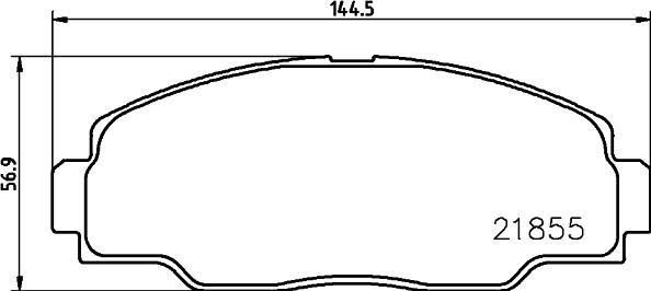 HELLA 8DB 355 032-381 - Bremžu uzliku kompl., Disku bremzes autodraugiem.lv