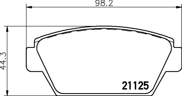 HELLA 8DB 355 037-231 - Bremžu uzliku kompl., Disku bremzes autodraugiem.lv