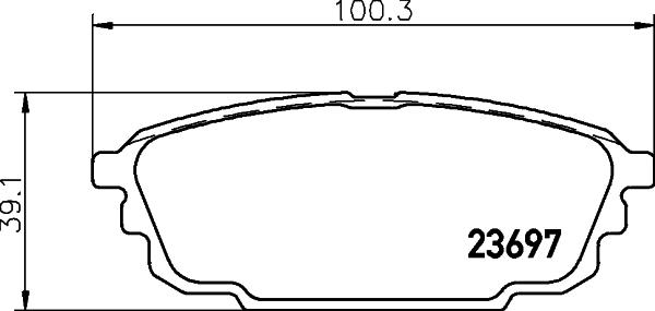 HELLA 8DB 355 029-401 - Bremžu uzliku kompl., Disku bremzes autodraugiem.lv