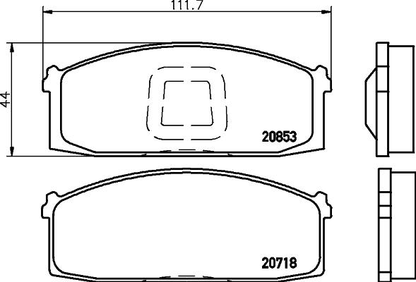 HELLA 8DB 355 029-271 - Bremžu uzliku kompl., Disku bremzes autodraugiem.lv