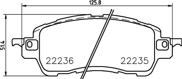 HELLA 8DB 355 024-721 - Bremžu uzliku kompl., Disku bremzes autodraugiem.lv