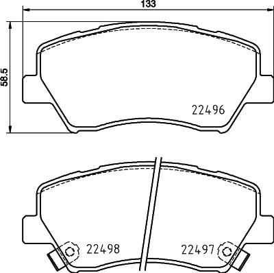 HELLA 8DB 355 025-211 - Bremžu uzliku kompl., Disku bremzes autodraugiem.lv