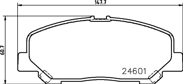 HELLA 8DB 355 028-651 - Bremžu uzliku kompl., Disku bremzes autodraugiem.lv