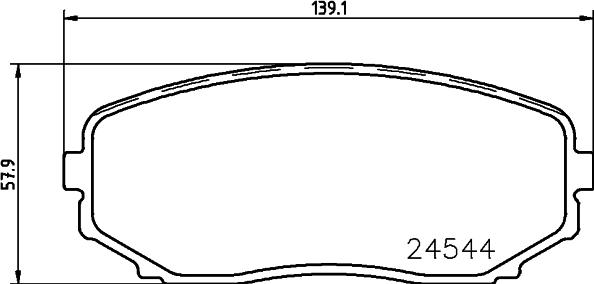 HELLA 8DB 355 028-621 - Bremžu uzliku kompl., Disku bremzes autodraugiem.lv