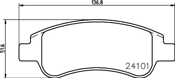 HELLA 8DB 355 023-861 - Bremžu uzliku kompl., Disku bremzes autodraugiem.lv