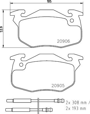 HELLA 8DB 355 023-801 - Bremžu uzliku kompl., Disku bremzes autodraugiem.lv