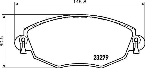 HELLA 8DB 355 023-821 - Bremžu uzliku kompl., Disku bremzes autodraugiem.lv