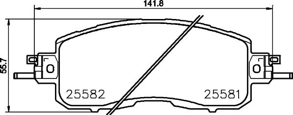 HELLA 8DB 355 023-321 - Bremžu uzliku kompl., Disku bremzes autodraugiem.lv