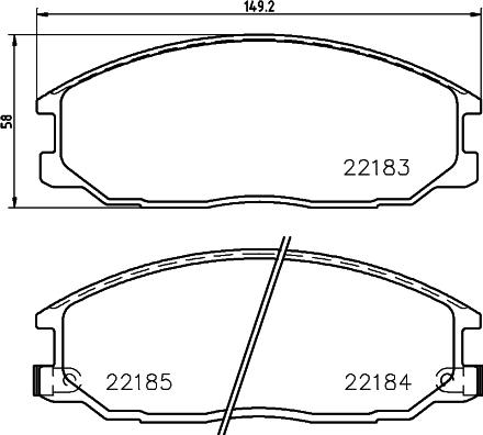 HELLA 8DB 355 023-281 - Bremžu uzliku kompl., Disku bremzes autodraugiem.lv