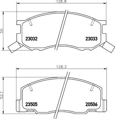 HELLA 8DB 355 027-411 - Bremžu uzliku kompl., Disku bremzes autodraugiem.lv