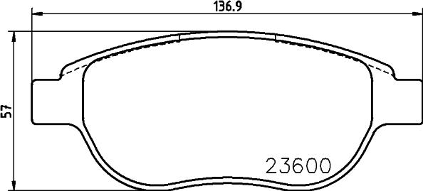 HELLA 8DB 355 027-751 - Bremžu uzliku kompl., Disku bremzes autodraugiem.lv