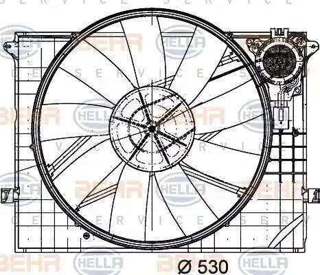 HELLA 8EW 009 158-781 - Ventilators, Motora dzesēšanas sistēma autodraugiem.lv