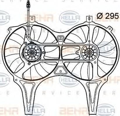 HELLA 8EW 009 158-734 - Ventilators, Motora dzesēšanas sistēma autodraugiem.lv