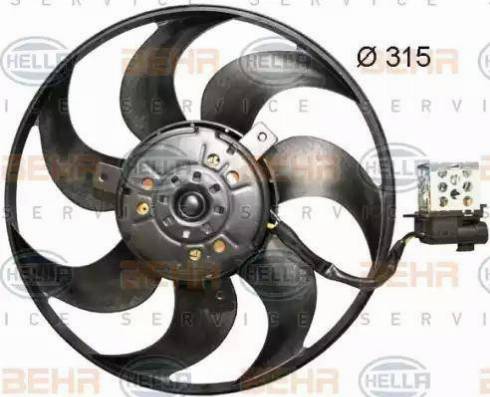 HELLA 8EW 351 044-061 - Ventilators, Motora dzesēšanas sistēma autodraugiem.lv