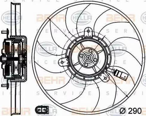 HELLA 8EW 351 040-081 - Ventilators, Motora dzesēšanas sistēma autodraugiem.lv