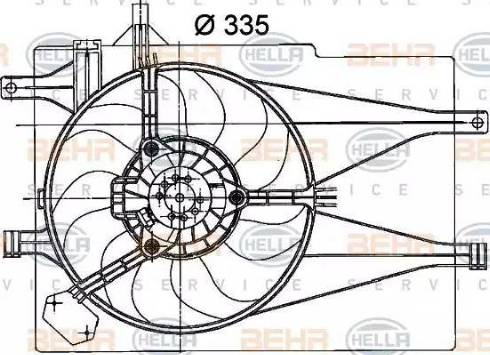 HELLA 8EW 351 041-051 - Ventilators, Motora dzesēšanas sistēma autodraugiem.lv