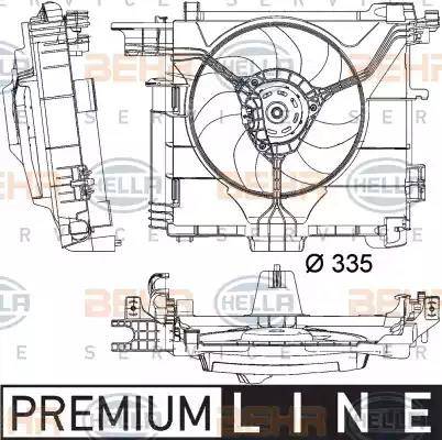 HELLA 8EW 351 041-181 - Ventilators, Motora dzesēšanas sistēma autodraugiem.lv