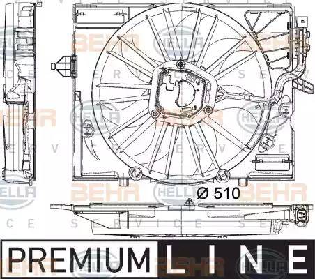 HELLA 8EW 351 043-081 - Ventilators, Motora dzesēšanas sistēma autodraugiem.lv