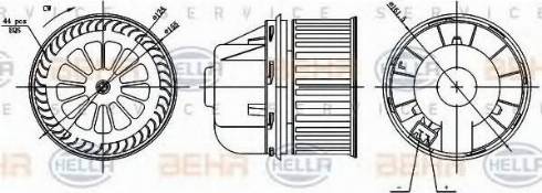 HELLA 8EW 351 000-361 - Salona ventilators autodraugiem.lv