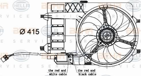HELLA 8EW 351 000-304 - Ventilators, Motora dzesēšanas sistēma autodraugiem.lv