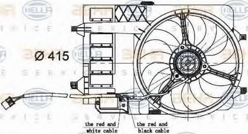 HELLA 8EW 351 000-301 - Ventilators, Motora dzesēšanas sistēma autodraugiem.lv
